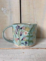 'Beautiful You' Pressed Floral Ceramic Mug