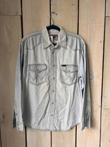 ‘Good Vibes Only’ White Poppy Shirt M