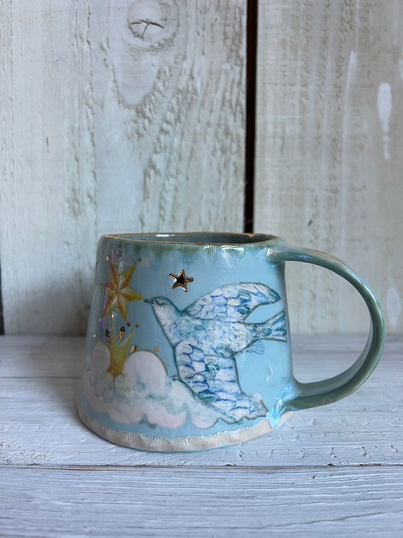 Blue Bird Ceramic Mug