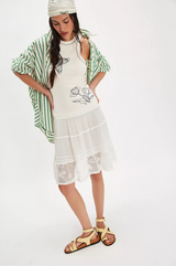 Butterfly Tulip Tank Top- Gardenia