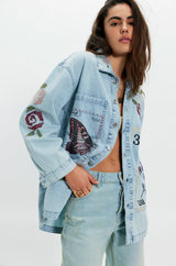 Denim Stamp Button Down