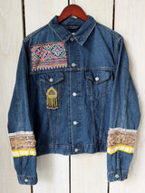 Midnight Dreamer Embellished Denim Jacket - Medium