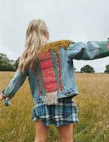 Garden Whimsy Embellished Denim Jacket - Medium