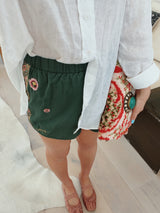 Sari embroidered sports short
