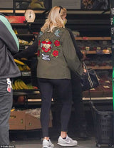Sacred Heart Embroidered Khaki Jacket