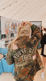 'You've Got This' Embroidered Camo Jacket