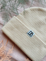 'Love' Peony Embroidered Beanie