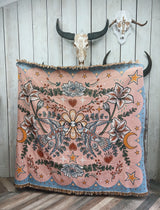 Love Birds Woven Cotton Throw