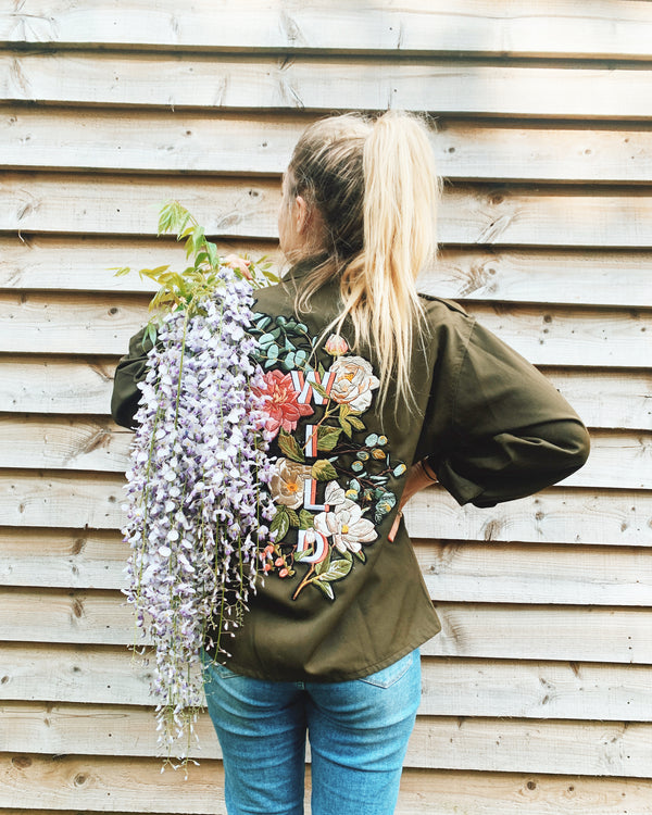 'Wild' Embroidered Army Jacket