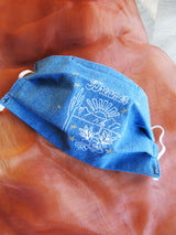'Dreamer' Embroidered Denim Face Mask