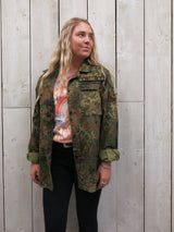 'Love' Embroidered Camo Jacket