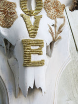 Beaded 'Love' Moose Skull
