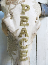 Beaded 'Peace' Buffalo Skull