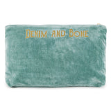 'Loved' Bluebird Embroidered Velvet Pouch