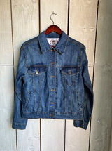 'Happy' Embroidered Denim Jacket