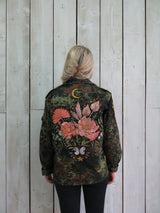 'Botanical Bouquet' Embroidered Camo Jacket