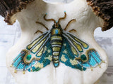 Moth Beaded Deer Skull
