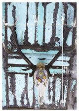 Moth Beaded Deer Skull