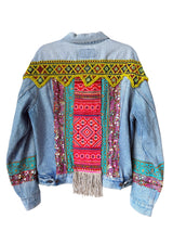 Garden Whimsy Embellished Denim Jacket - Medium