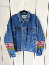 Harvest Moon Embellished Denim Jacket - Large