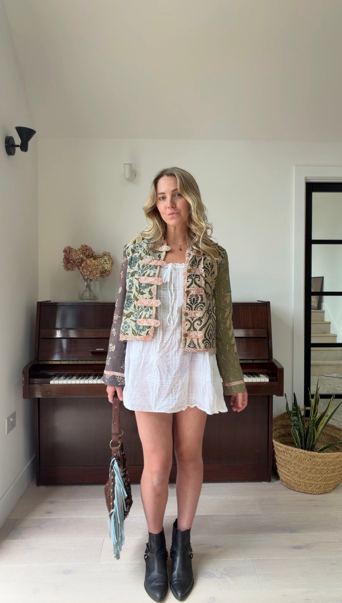 Block Print Band Jacket