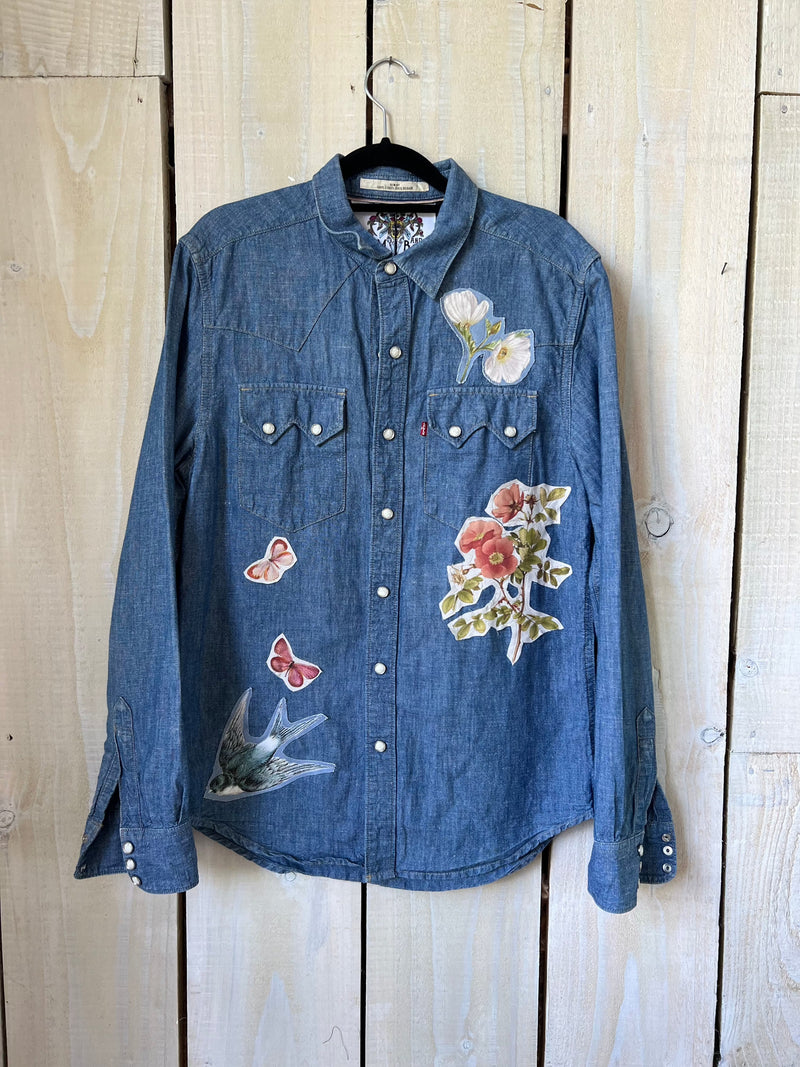 'Blissed Out' Denim Shirt - M