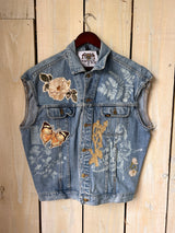 Patchwork Botanical Denim Gillet - M/L