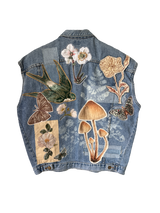 Patchwork Botanical Denim Gillet - M/L