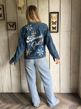 'Blissed Out' Patchwork Denim Jacket - M