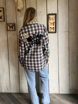 ‘Wild and Free’ Flannel Shirt M