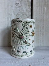 'Love' Botanical Bird Candle - 3 wick