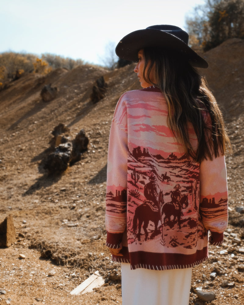 Sunset Trails Jacquard Knit Cardigan