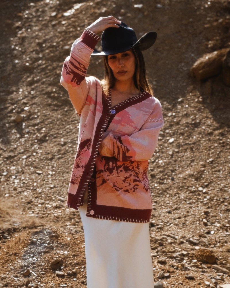 Sunset Trails Jacquard Knit Cardigan