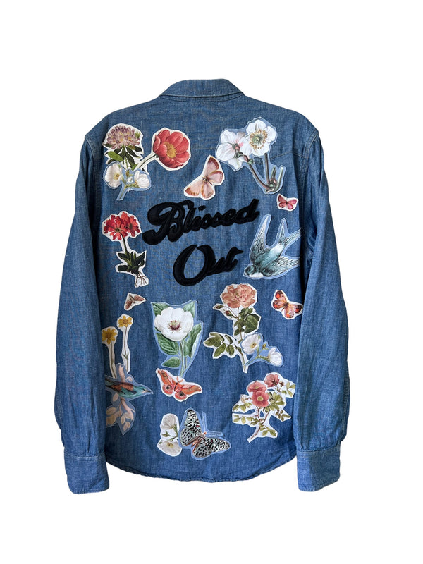 'Blissed Out' Denim Shirt - M