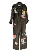 Khaki Floral Patchwork Jumpsuit - XL