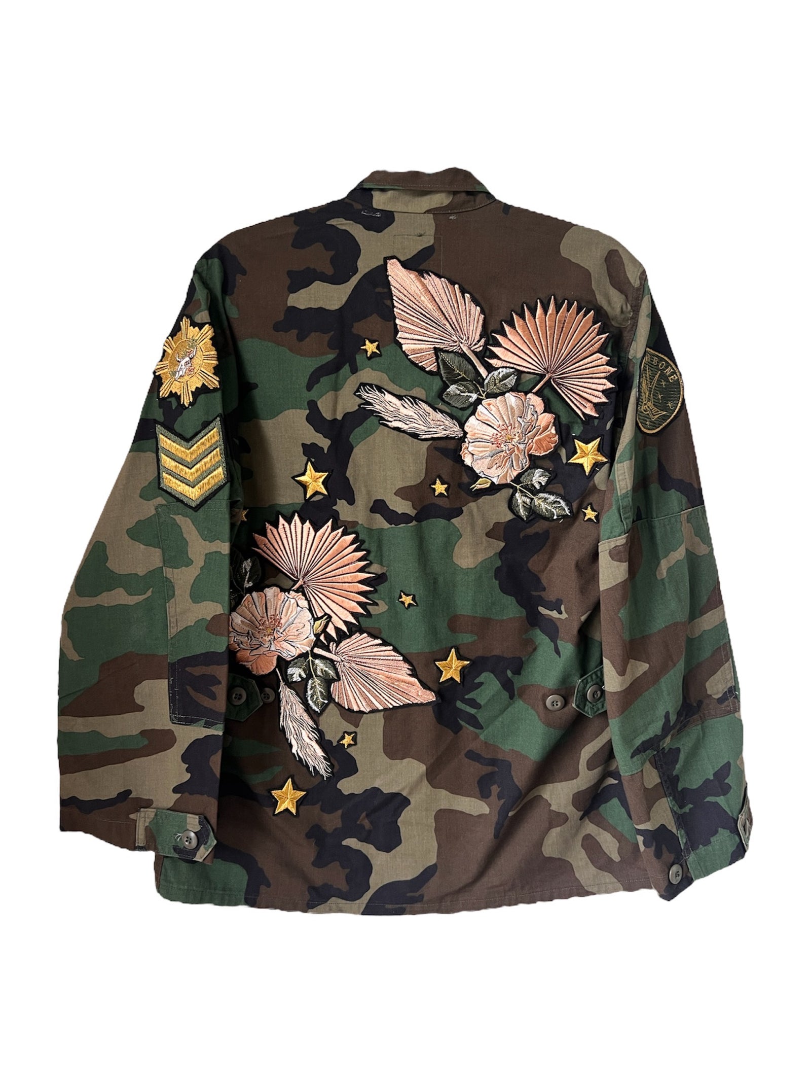 Pink Boho Embroidered Camo Jacket S/M – Denim And Bone