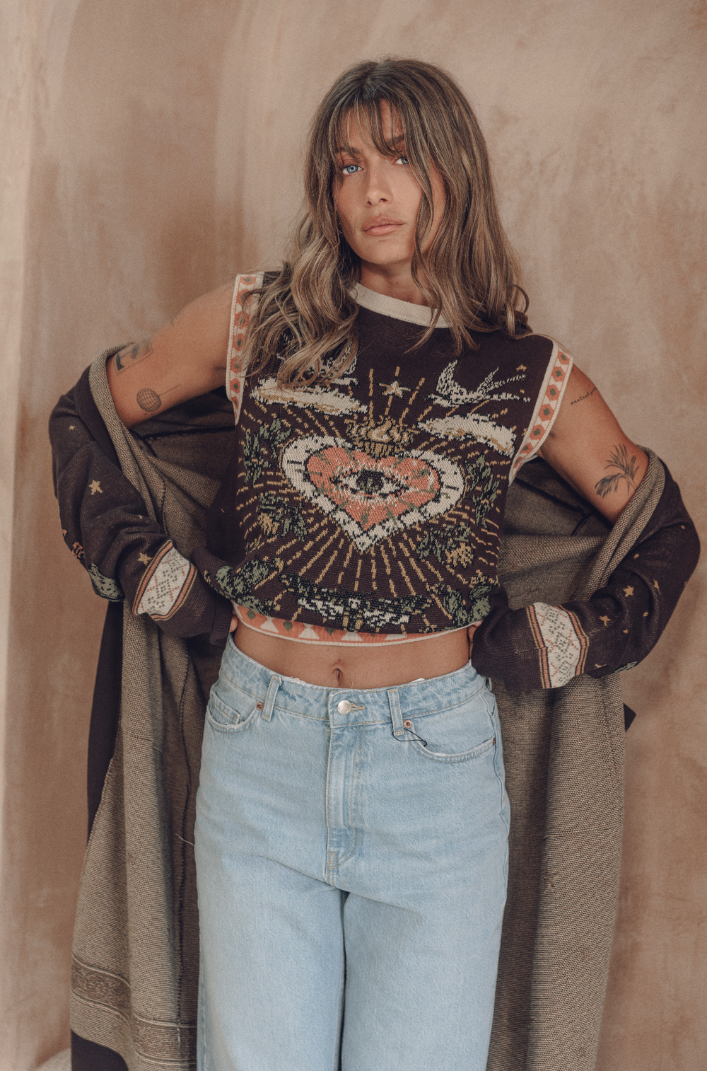 Heart and Soul Jacquard Knit Vest – Denim And Bone
