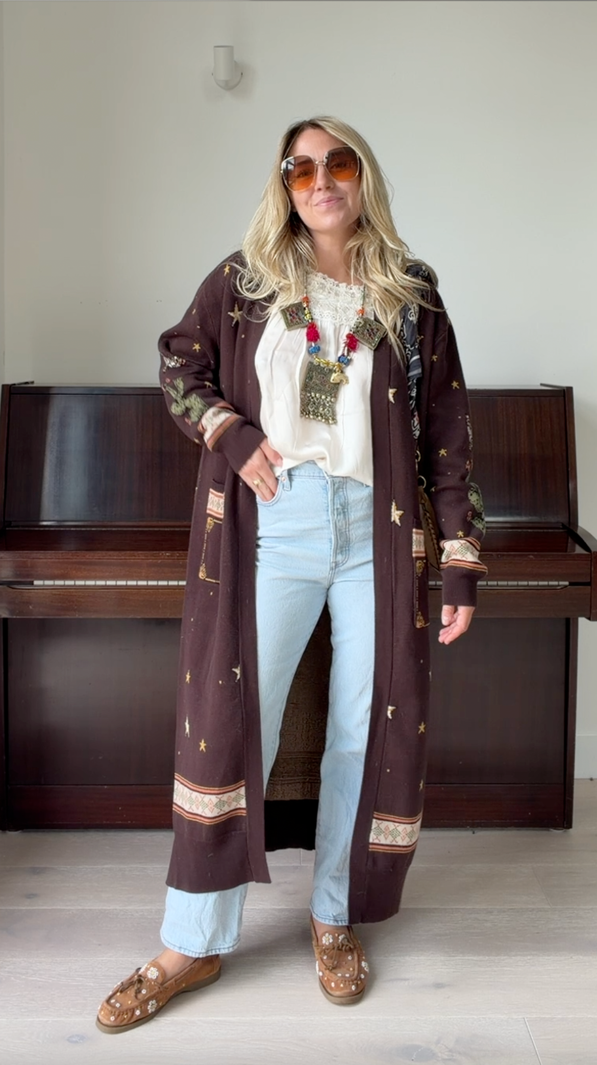 Heart and Soul Jacquard Knit Cardigan