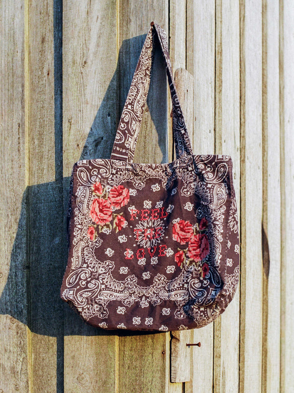 'Feel The Love' Bandana Tote Bag