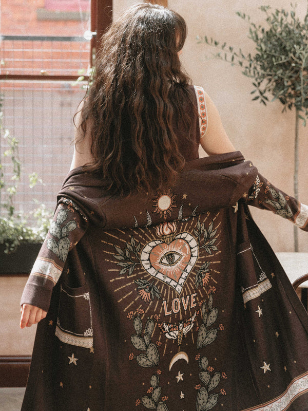 Heart and Soul Jacquard Knit Cardigan