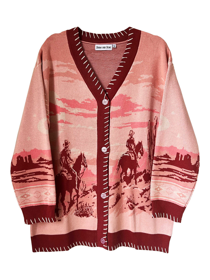 Sunset Trails Jacquard Knit Cardigan