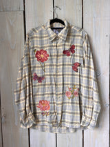 Botanical Embroidered Flannel Shirt M/L