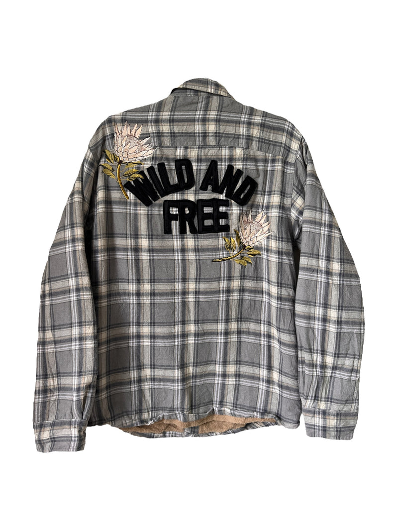 ‘Wild and Free’ Flannel Shirt M