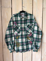 Botanical Embroidered Flannel Shirt M/L