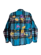 Botanical Embroidered Flannel Shirt M