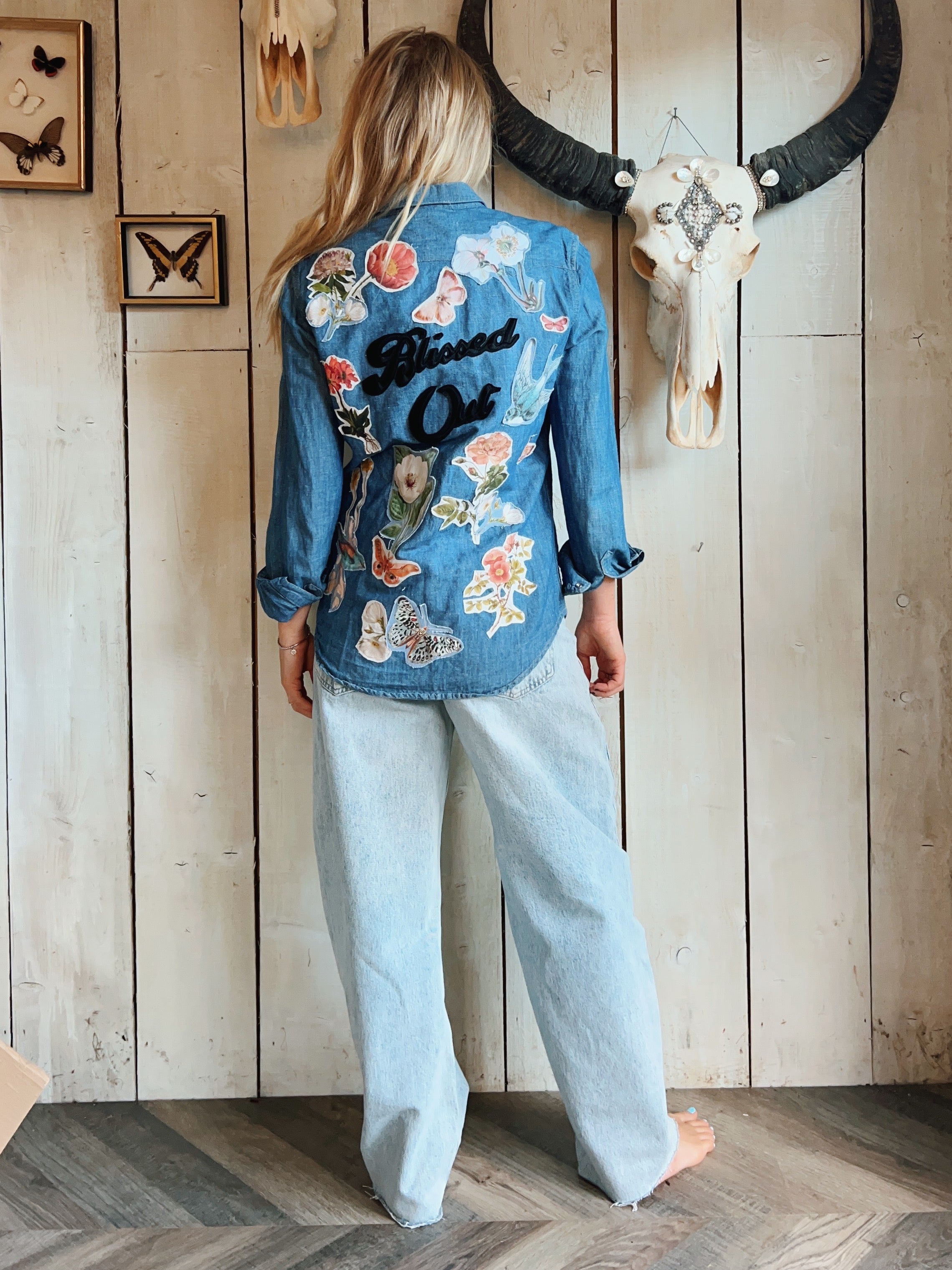 'Blissed Out' Denim Shirt - M