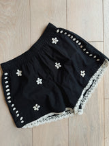 Lace trim shell sports short