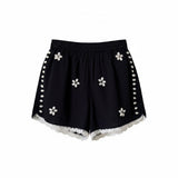 Lace trim shell sports short