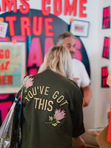 'You've Got This' Embroidered Khaki Jacket