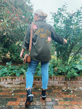 'You've Got This' Embroidered Khaki Jacket